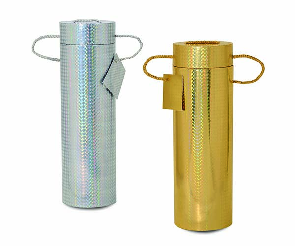 Silver and Gold Foil Wine Tubes 2 Assorted Colors