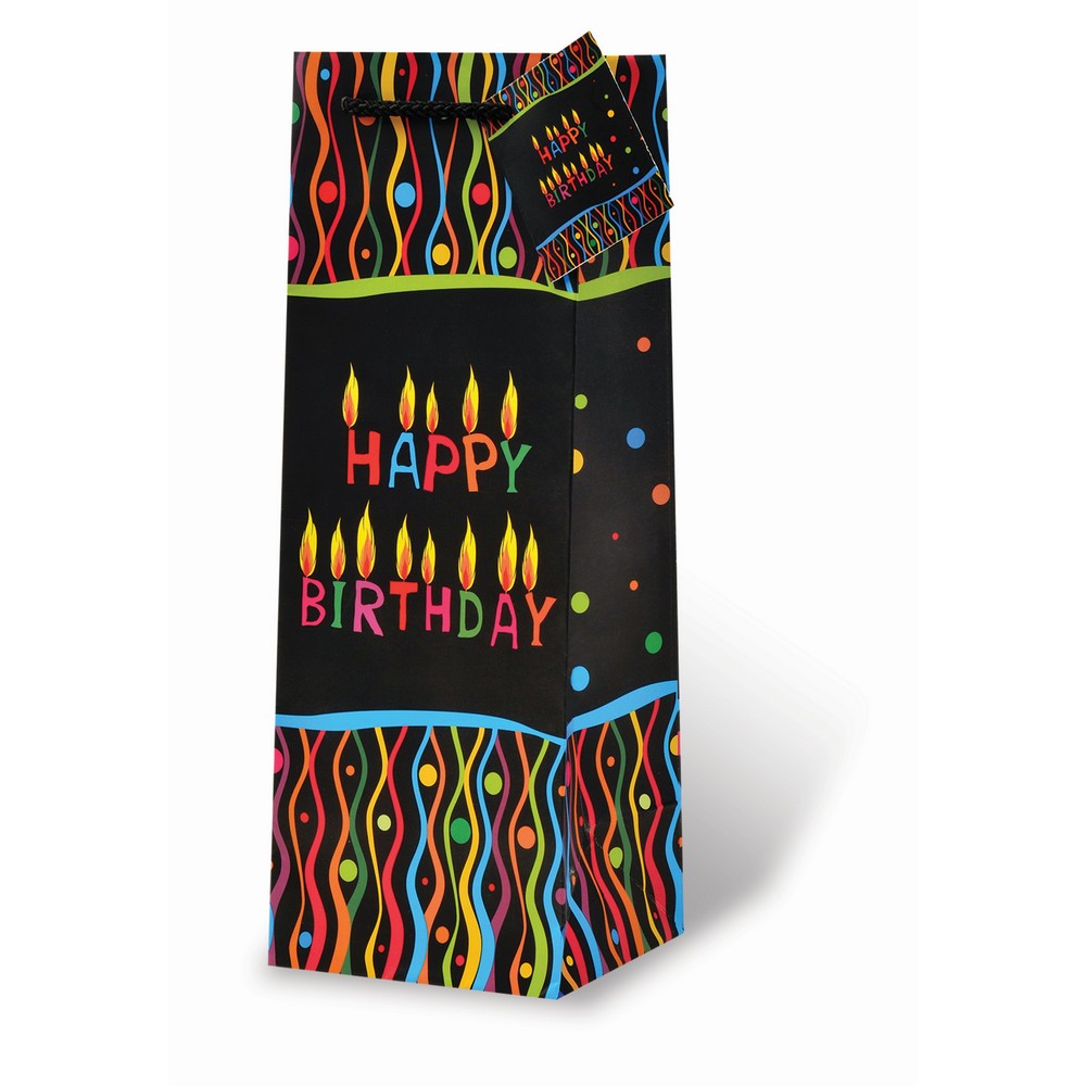 Printed Paper Wine Bottle Bag  - Make a Wish