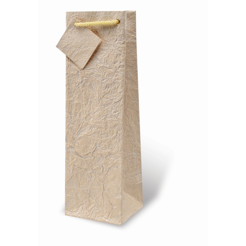 Handmade Natural Textured Wine Bottle Gift Bag
