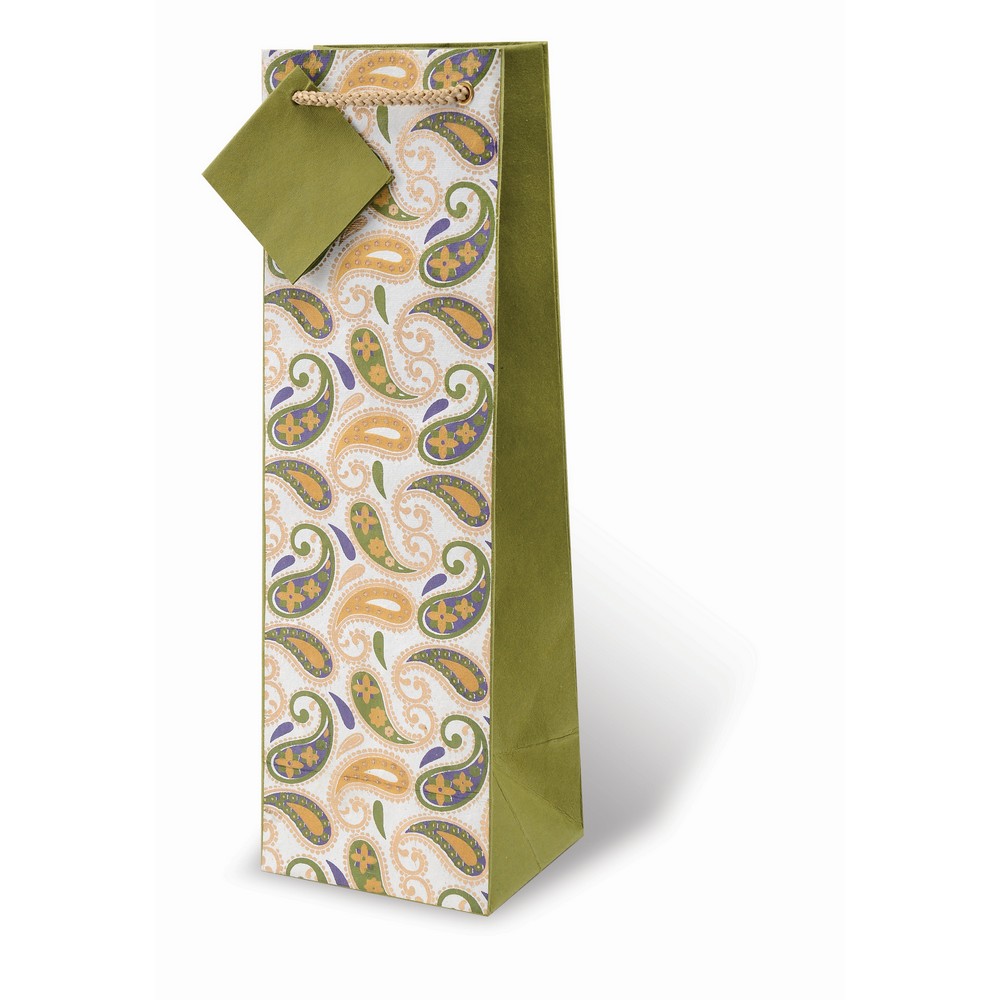 Handmade Paisley Wine Bottle Gift Bag