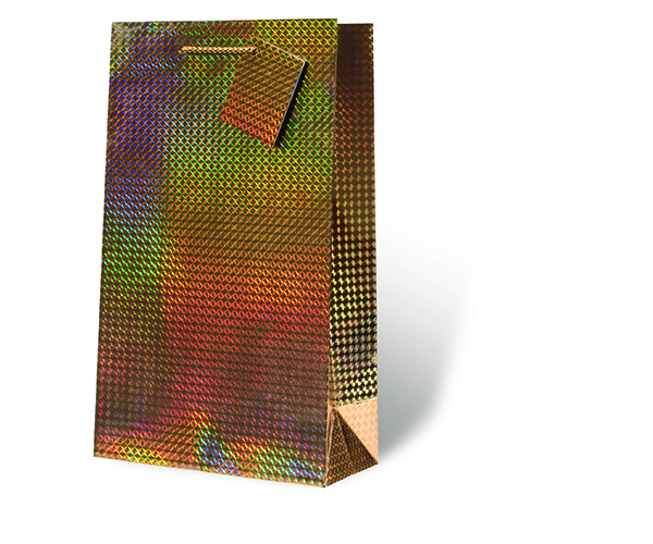 Gold Foil Two Bottle Wine Gift Bag