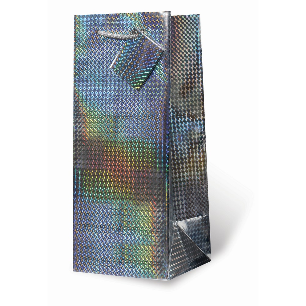 Silver Foil Wine Bottle Magnum Gift Bag