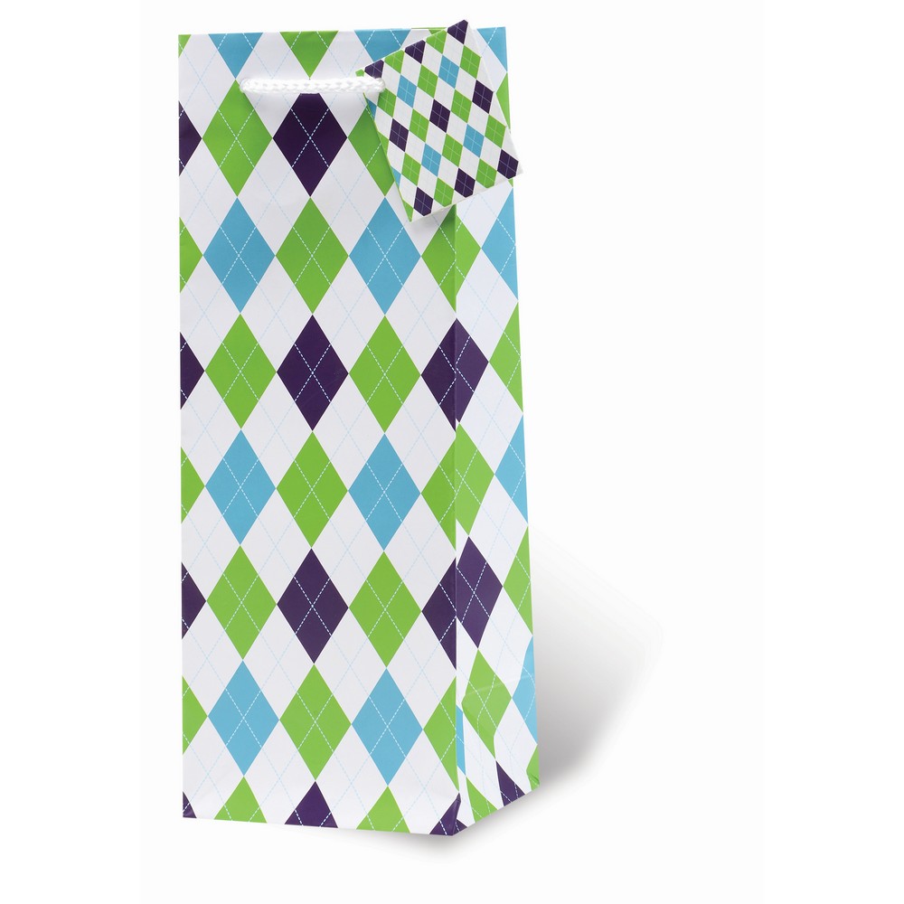 Argyle Wine Bottle Gift Bag