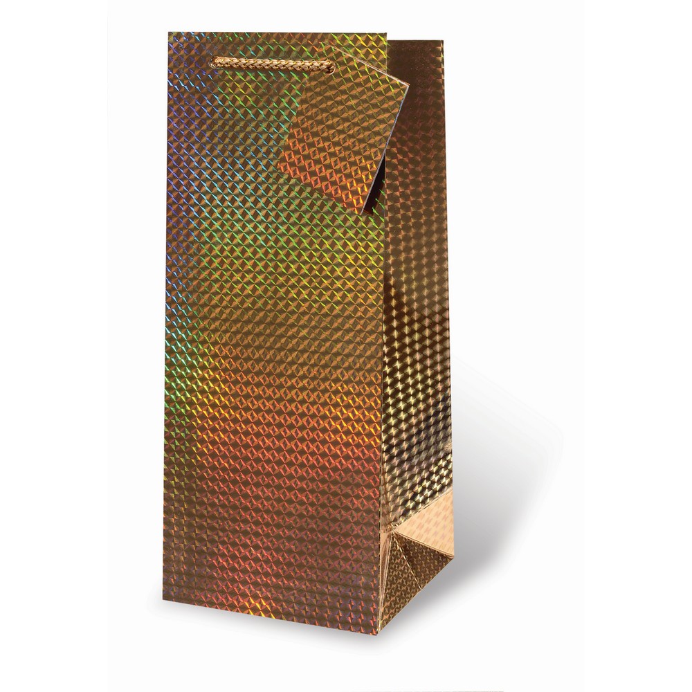 Gold Foil Wine Bottle Gift Bag