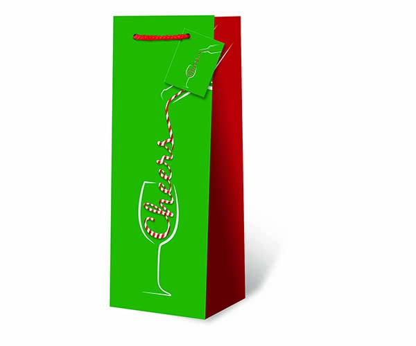 Pour Some Holiday Cheer Wine Bottle Gift Bag
