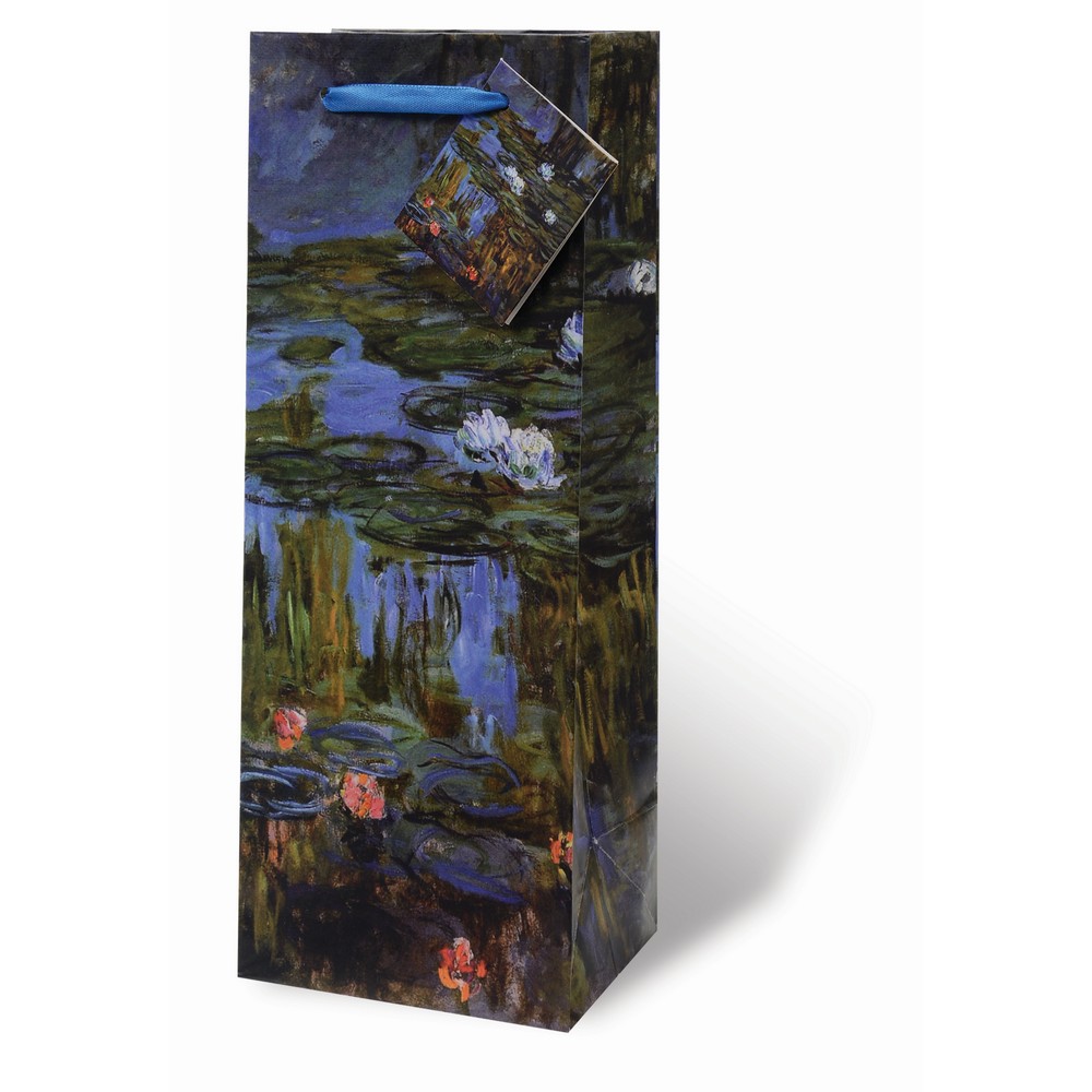 Monet Water Lilies Wine Bottle Gift Bag