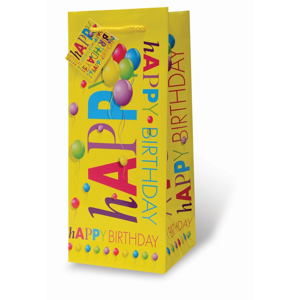Happy Birthday Wine Bottle Gift Bag