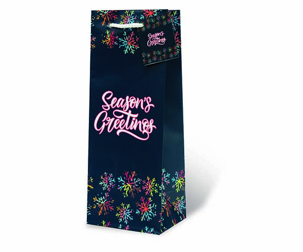 Seasons Greetings Wine Bottle Gift Bag