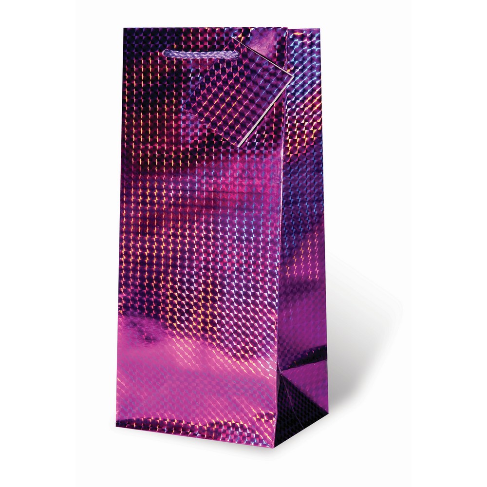 Purple Foil Wine Bottle Magnum Gift Bag