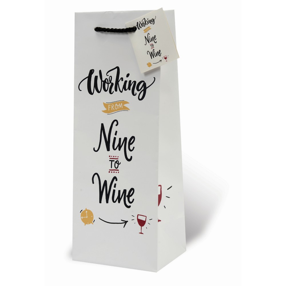 Working 9 to Wine Wine Bottle Gift Bag