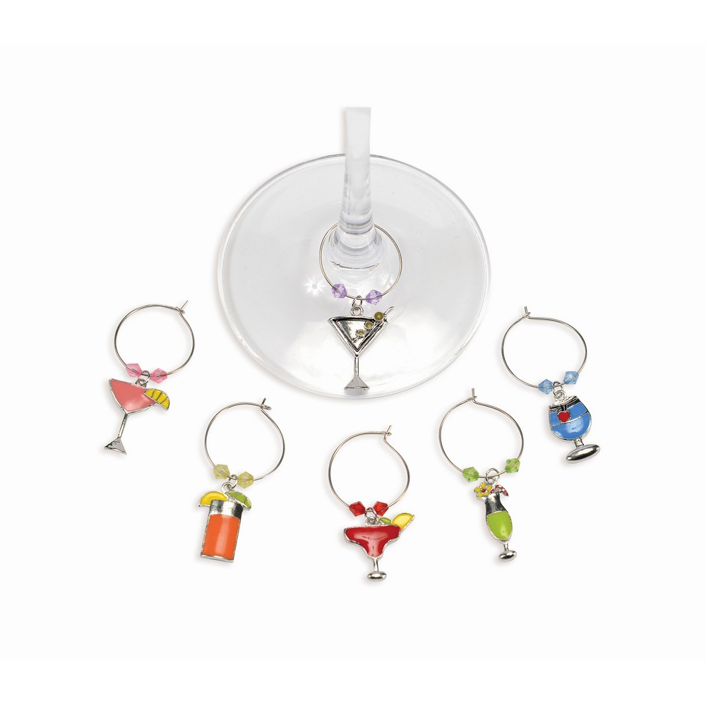 Happy Hour Wine Charms Set of 6