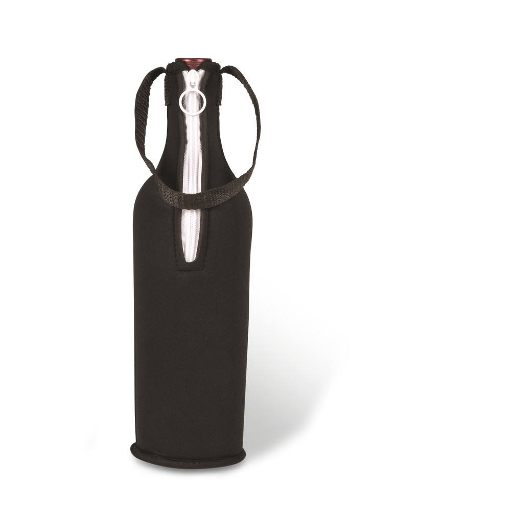Neoprene Insulated Wine Tote - Black