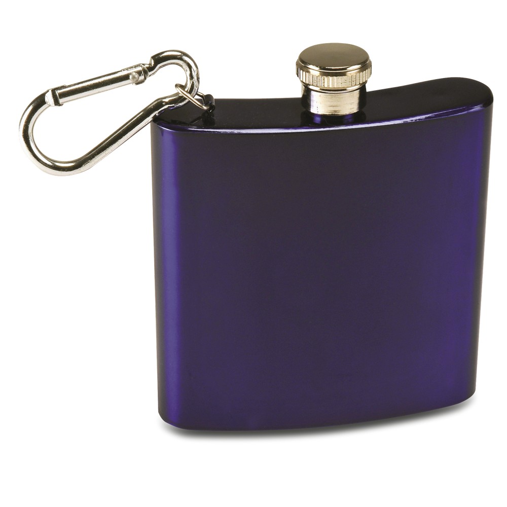 6 oz Flask Blue Carabiner