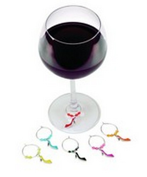 High Heels Wine Charms Set of 6