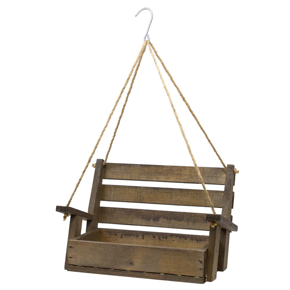 Brown Hanging Porch Swing Feeder