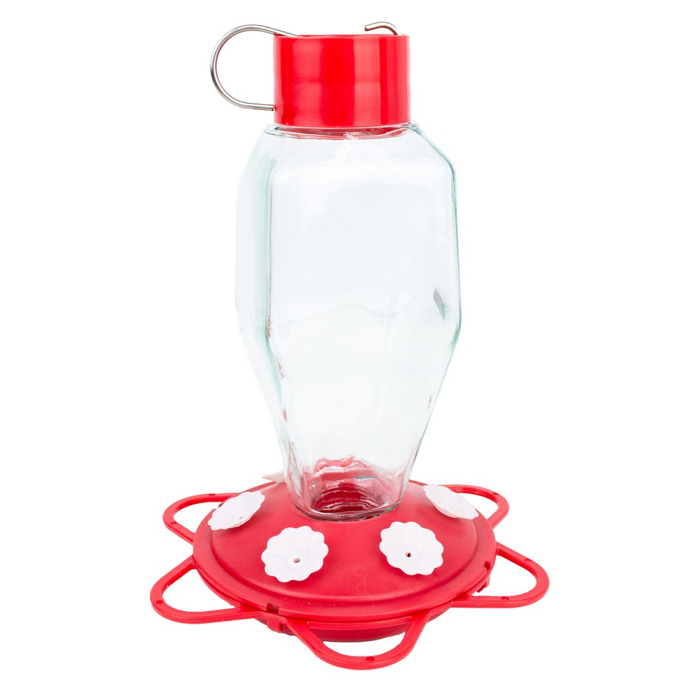 Glass Bottle 20 oz Hummingbird Feeder