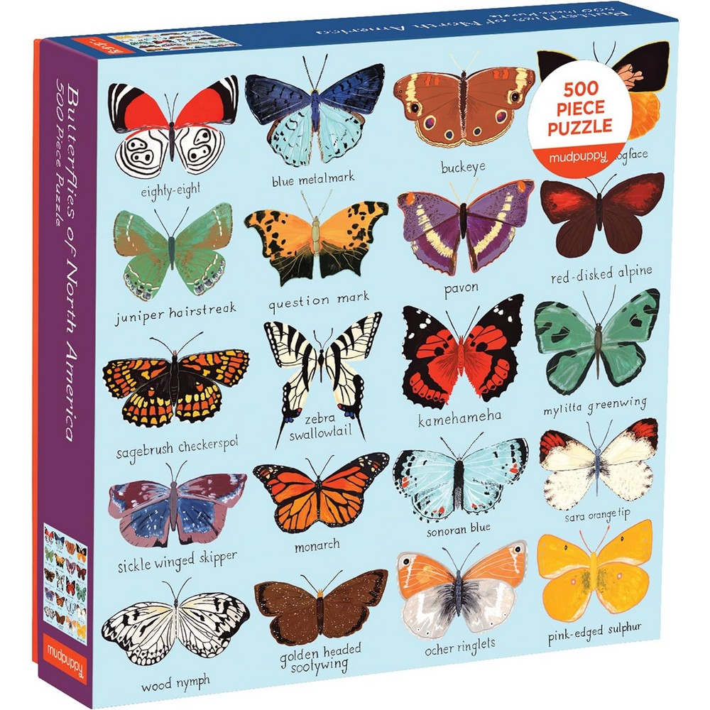 Butterflies of North America 500 Piece Puzzle