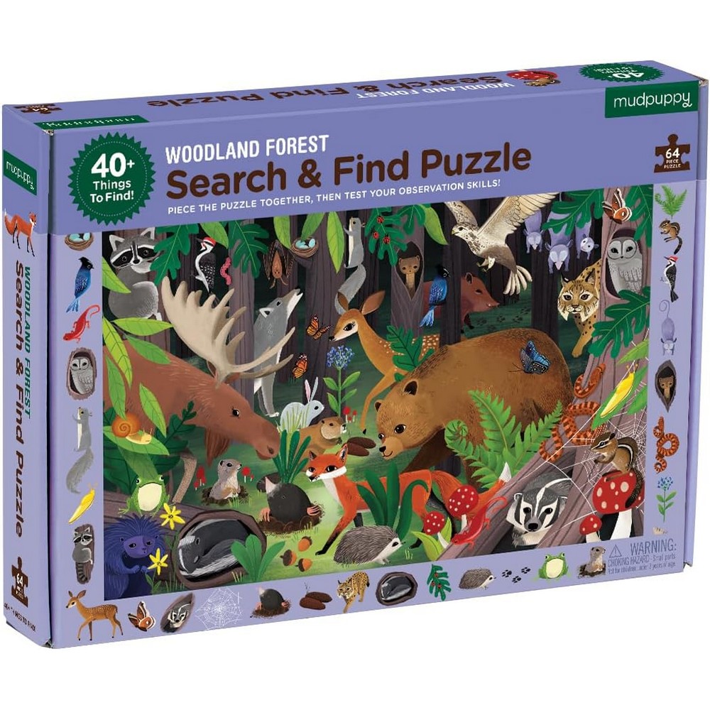 Woodland Forest Search and Find 64 Piece Puzzle