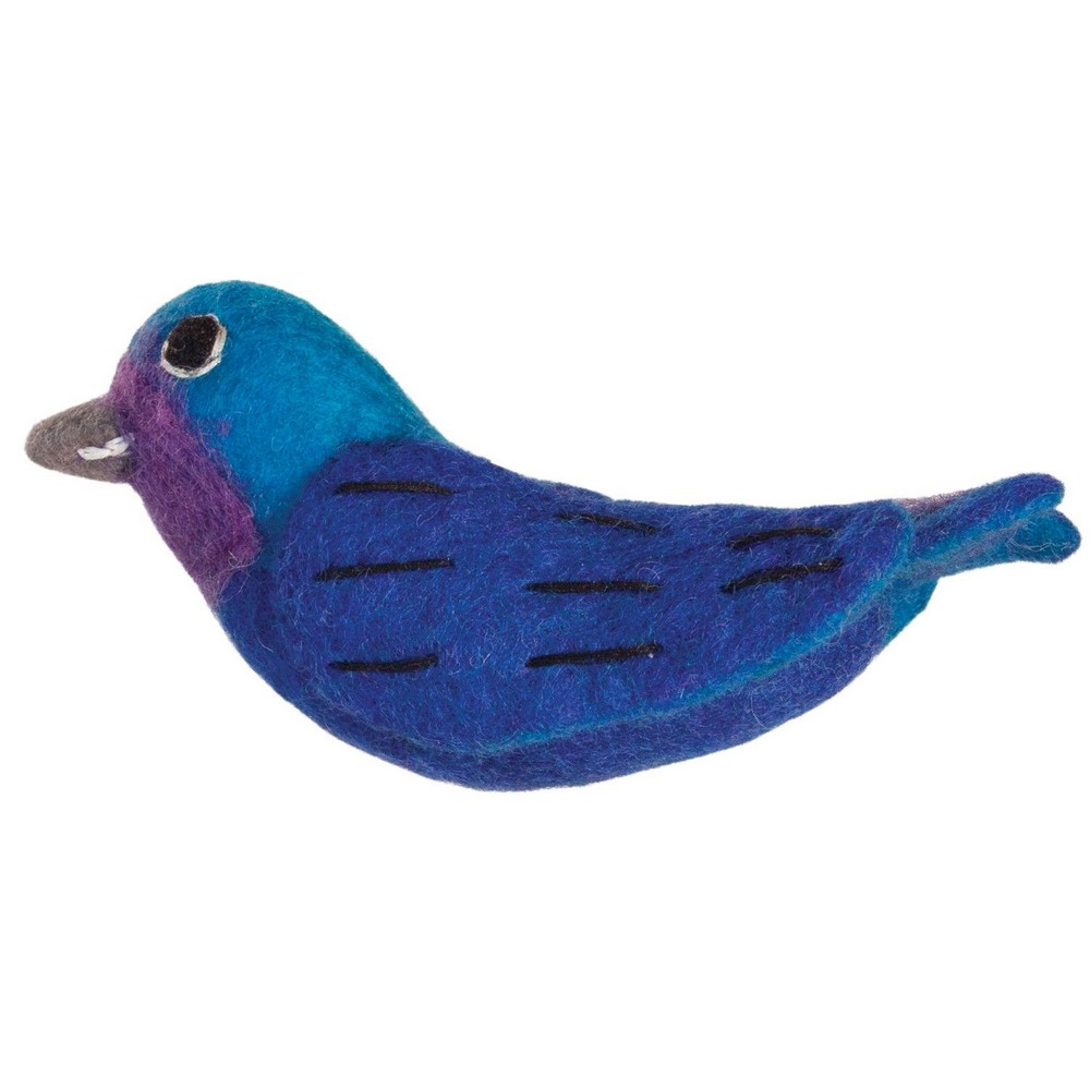 Indigo Bunting Woolie Ornament