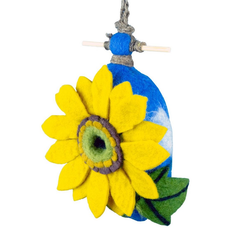 Sunflower Felt Bird House
