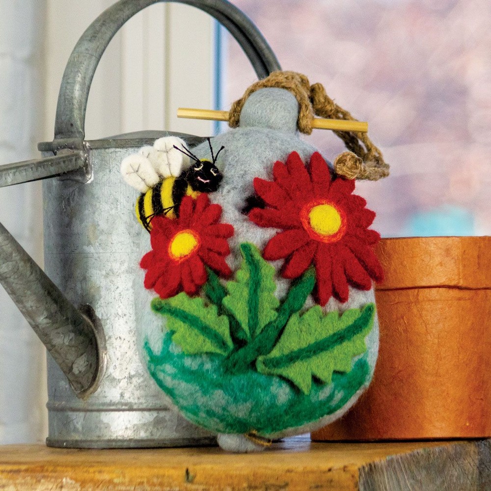 Bumble Bee Felt Birdhouse