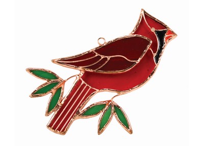 Stained Glass Cardinal Suncatcher