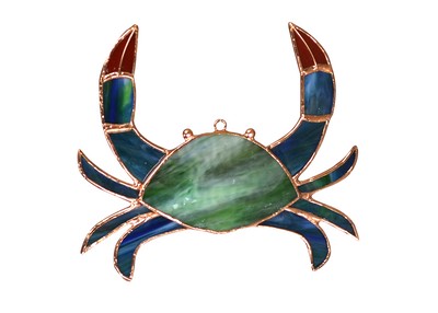Stained Glass Crab Suncatcher