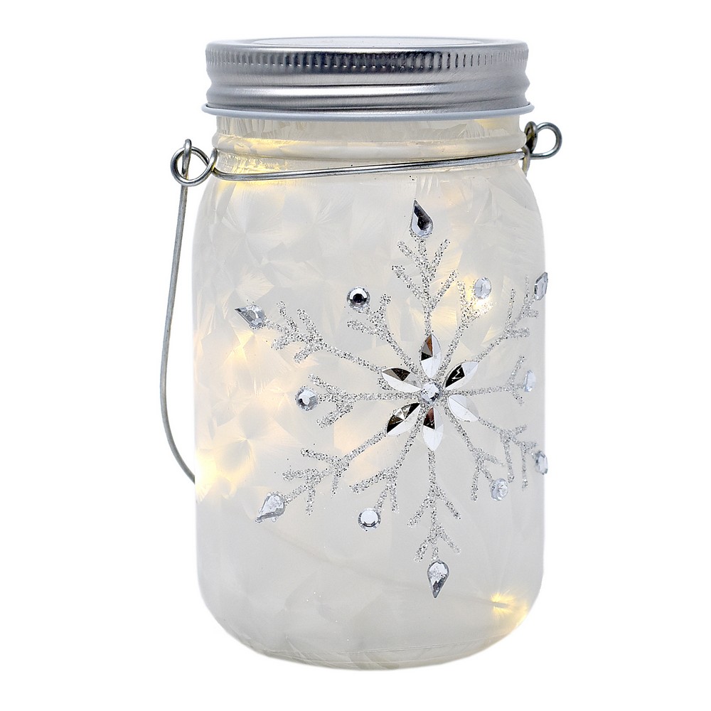 Snowflake LED Jar