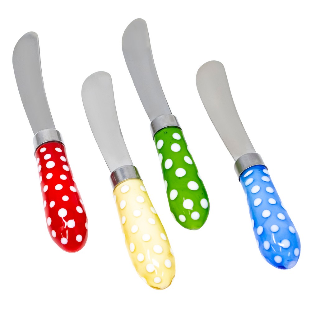 4 Piece Glass Handled Spreader Set