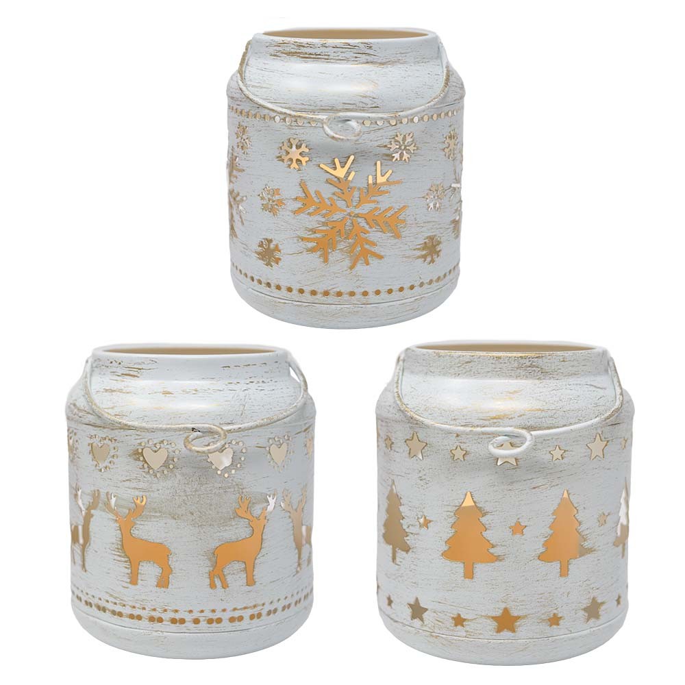 5 inch Metal Lanterns Assorted 3 Styles