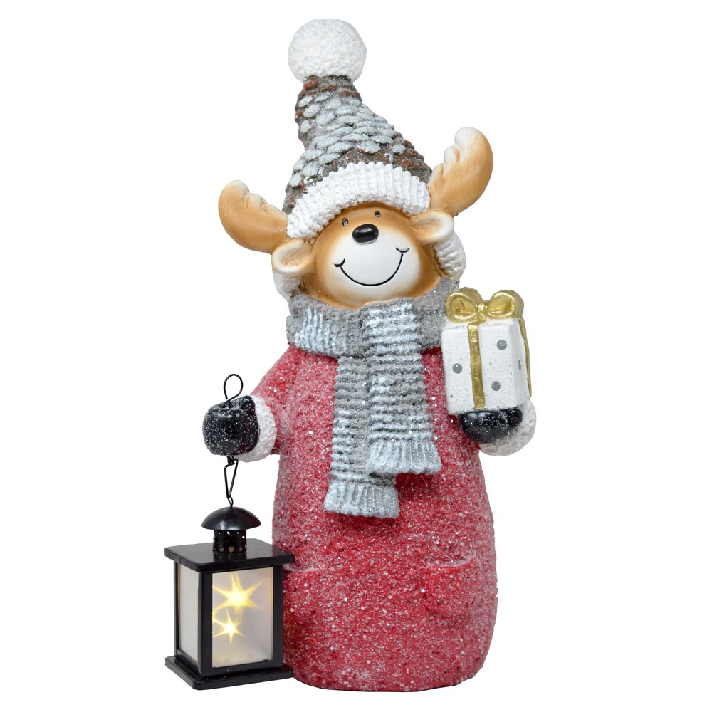 Moose with Lantern Door Greeter