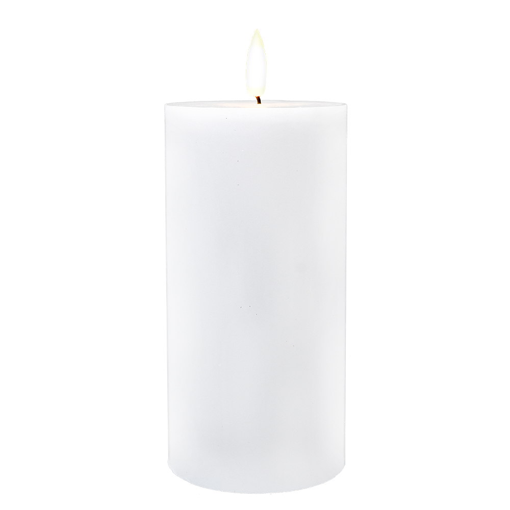 White LED Pillar Candle 6 inch