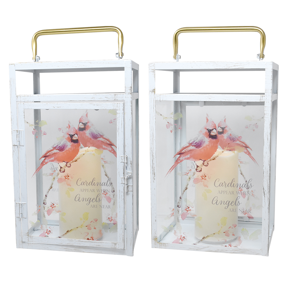 Cardinals Appear LED Lantern Large