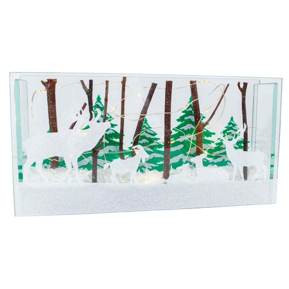 Woodland Animals Large LED Glass Box with Timer