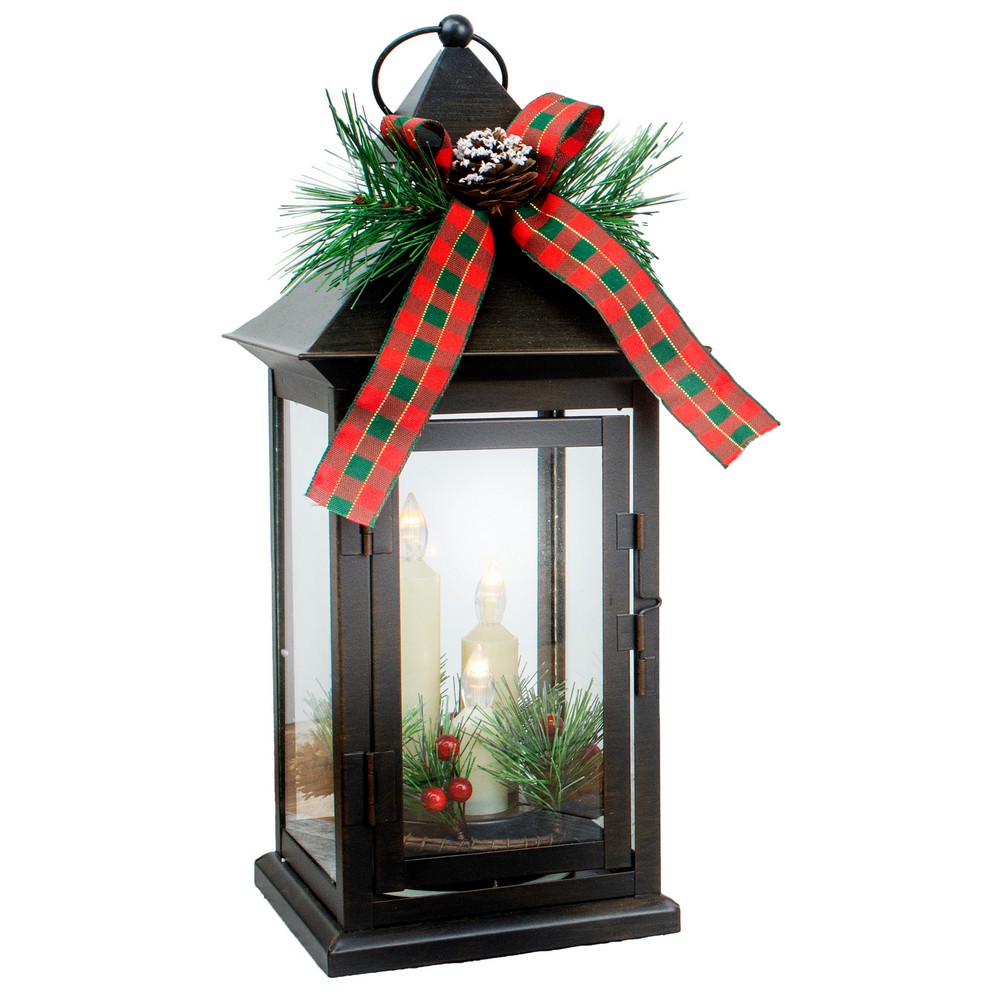 13.5 inch Oil Rubbed Bronze Taper Lantern with Trim