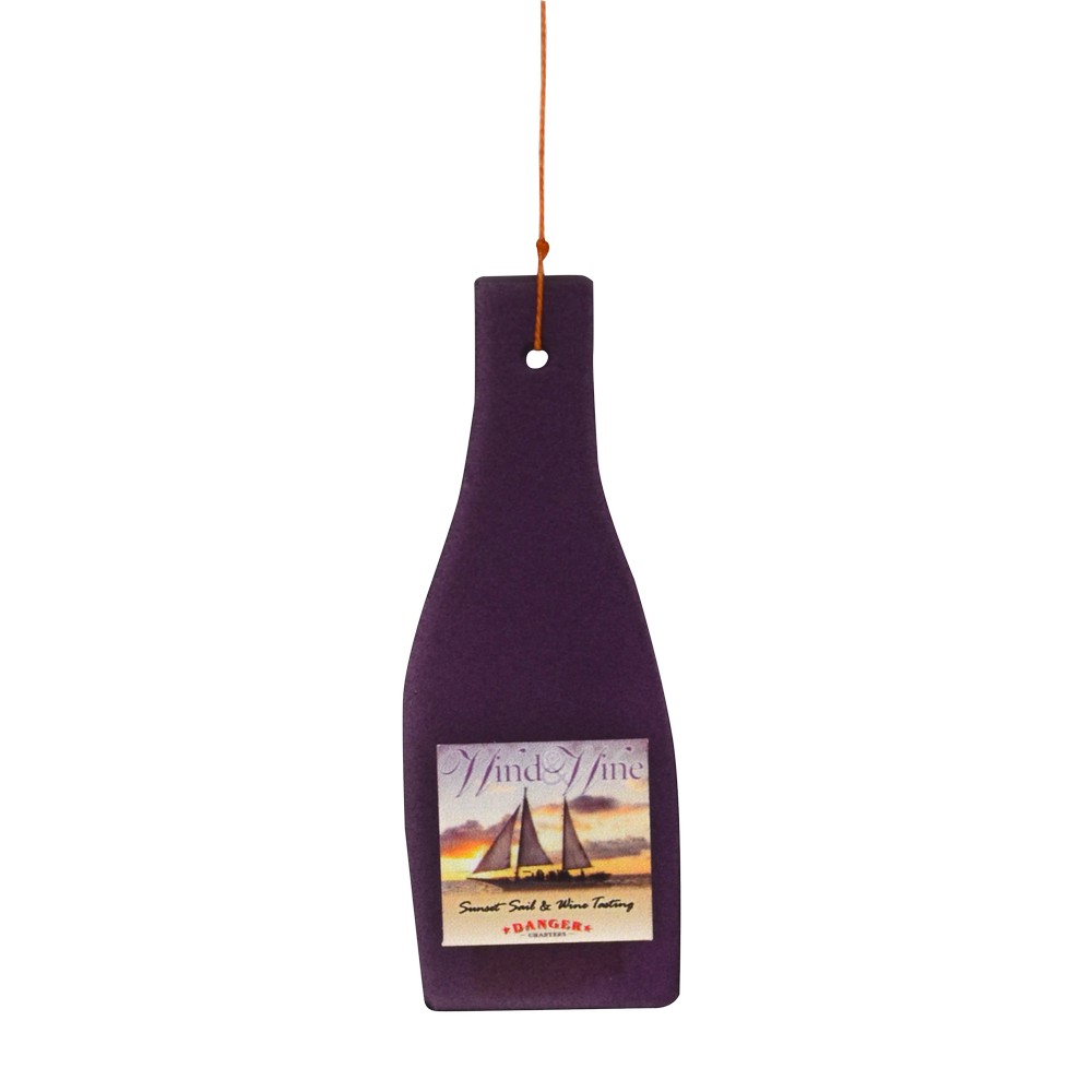 Purple Wine Bottle Glass Piece