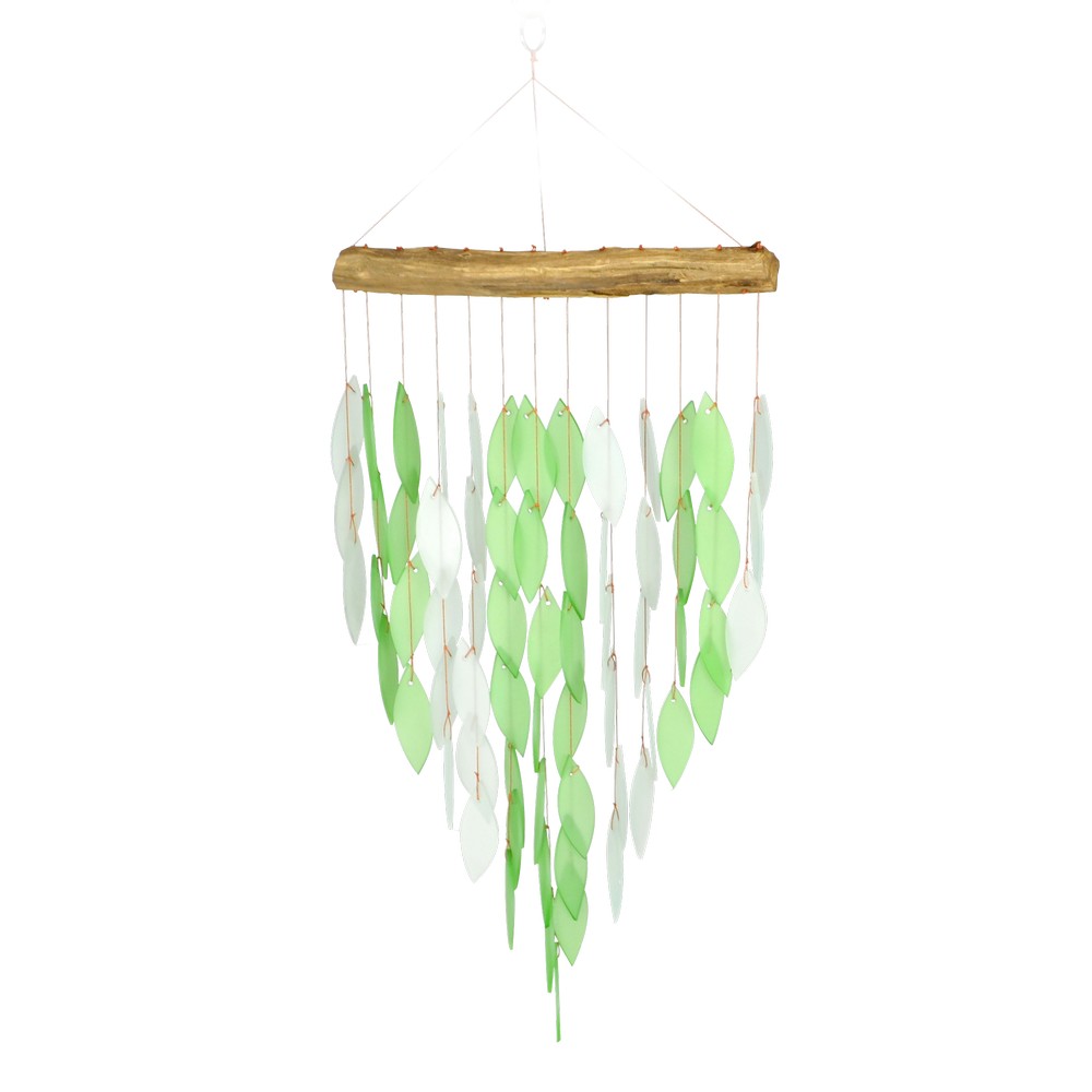 Deluxe Green Waterfall Glass Chimes