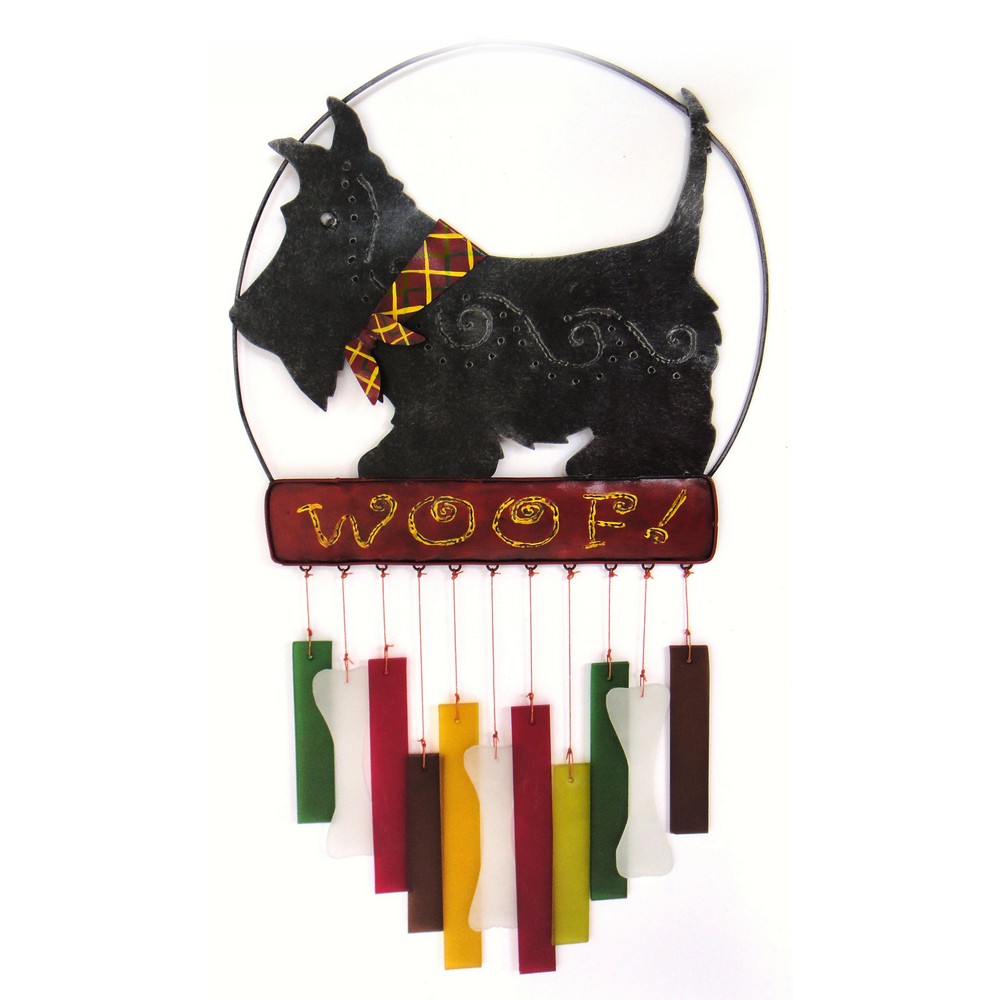 Scotty Woof Glass Wind Chime