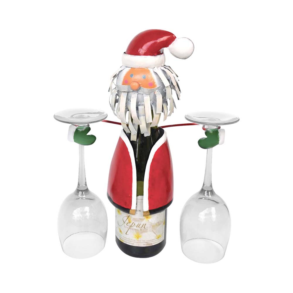 Santa Bottle & Glass Holder