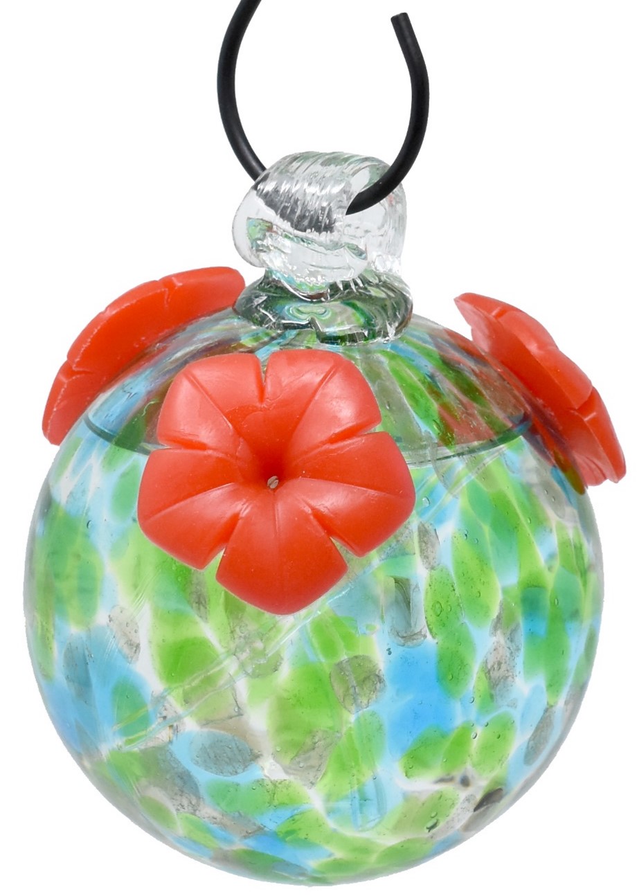 Ocean Shades Glass Hummingbird Feeder