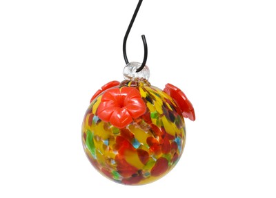 Summer Shades Glass Hummingbird Feeder