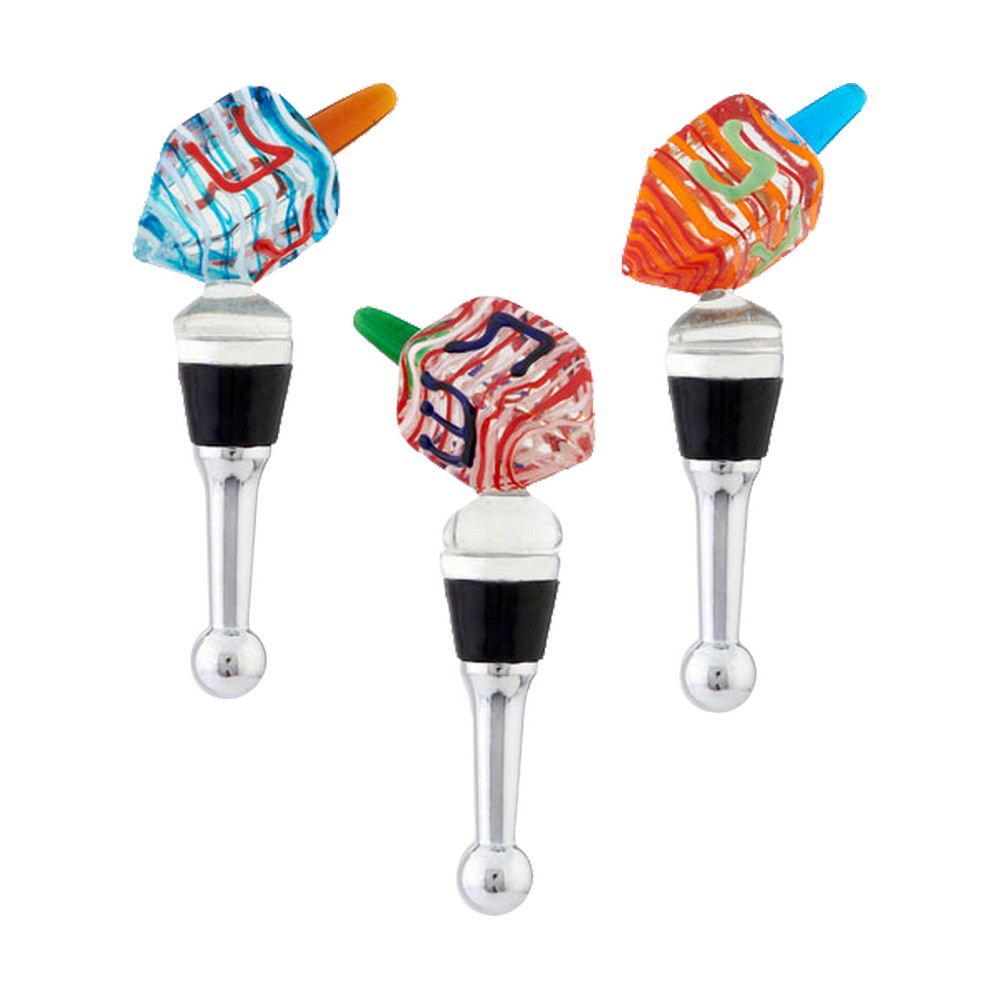 Bottle Stoppers Hanukkah Dreidel 3 Piece Assortment