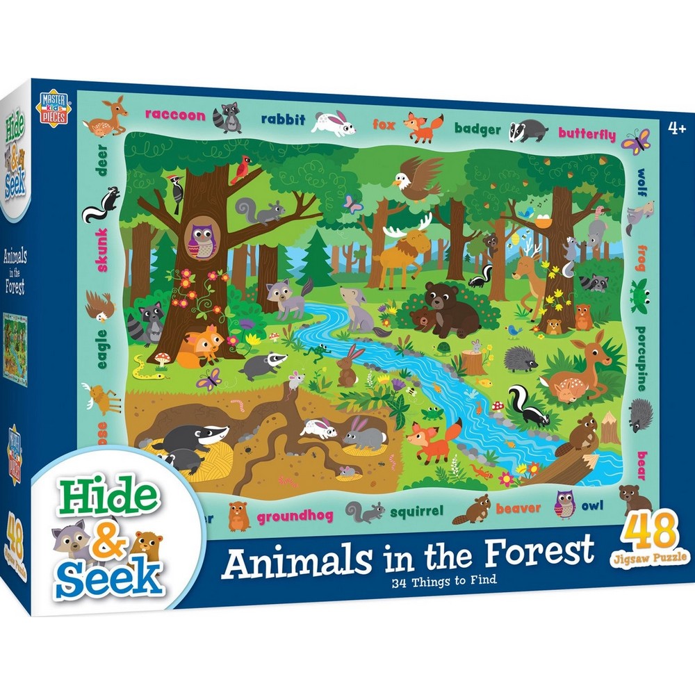 Hide and Seek Animals in the Forest 48 pcs