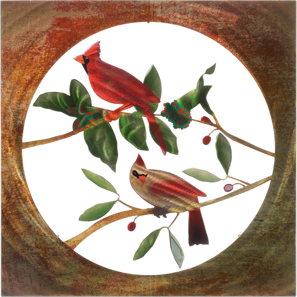 Cardinals Scene Wall Art Metal