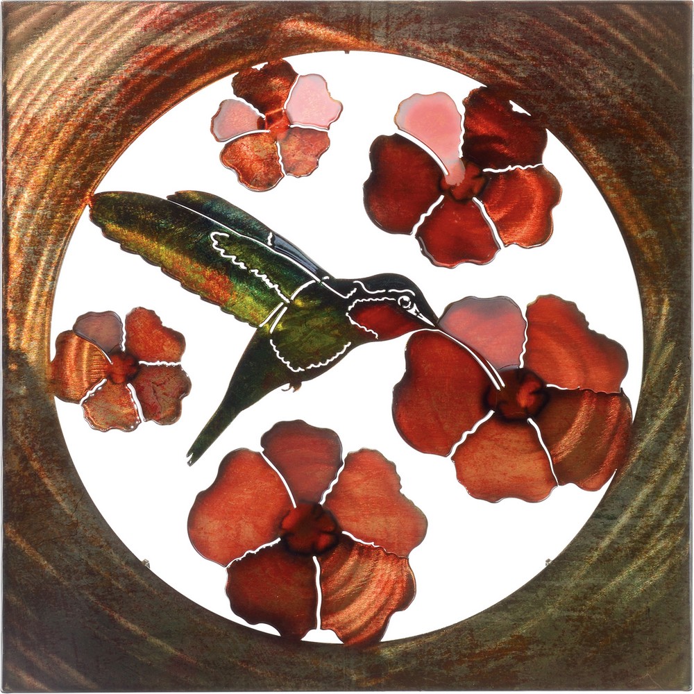Hummingbird Scene Wall Art Metal