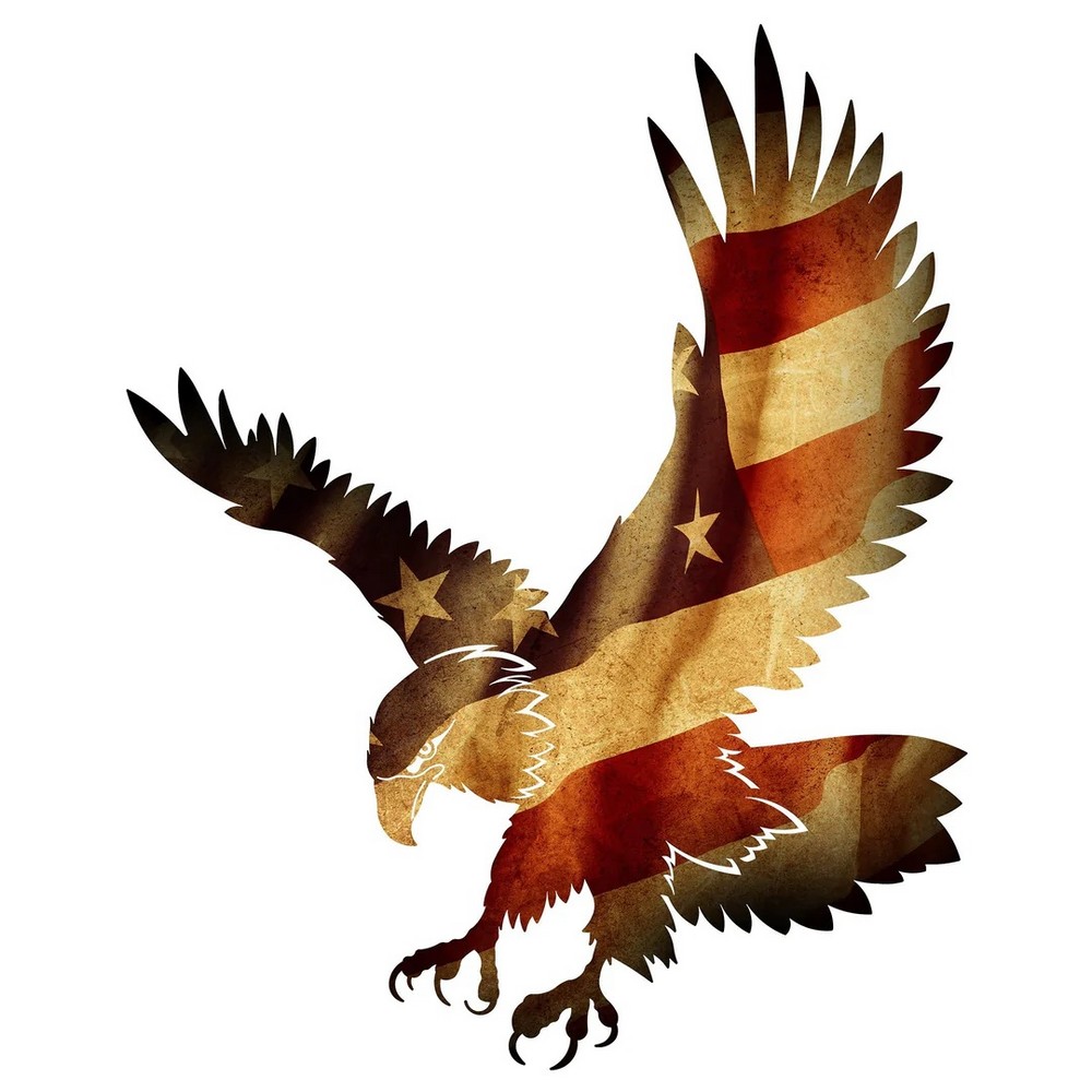 Patriotic Eagle Small Wall Art Metal