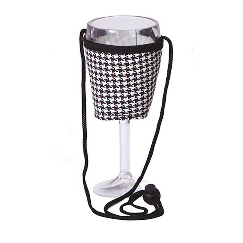 Wine Glass Lanyard - Houndstooth SEE PSM-167HT