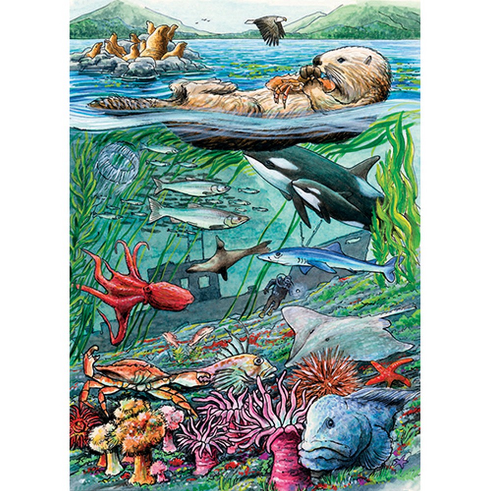 Cobble Hill Life on the Pacific Ocean 35 Piece Tray Puzzle