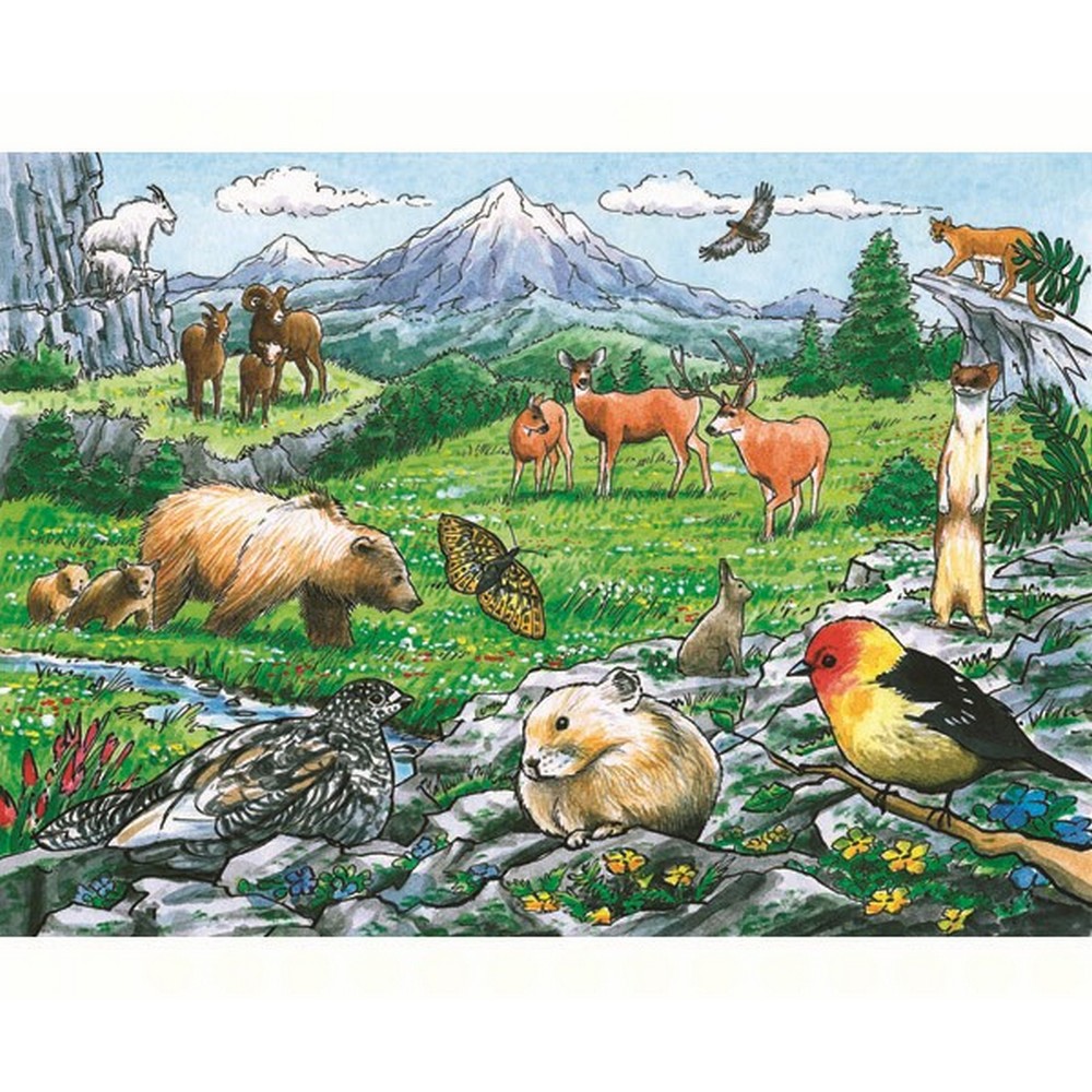Cobble Hill Rocky Mountain Wildlife 35 Piece Tray Puzzle