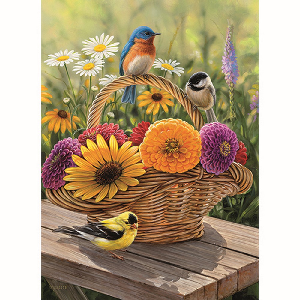Cobble Hill Bluebird & Bouquet 35 Piece Tray Puzzle
